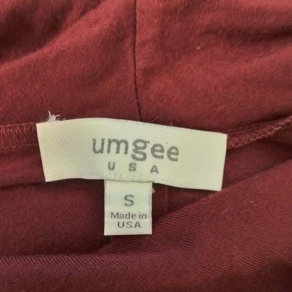 Umgee Women's Small‎ Burgundy High Low Dress Soft Stretch Jersey Boho Indie - Picture 10 of 14